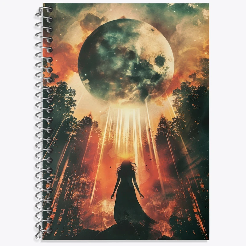 دفتر نت موسیقی 50 برگ خندالو طرح دختر و کهکشان کد F3058