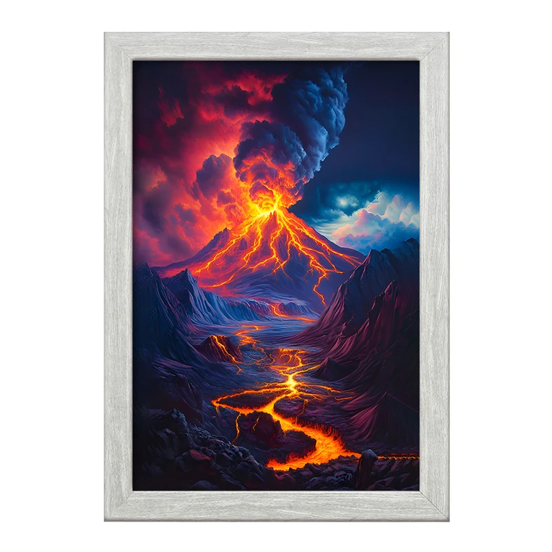 تابلو خندالو طرح کوه آتشفشان کد F12099