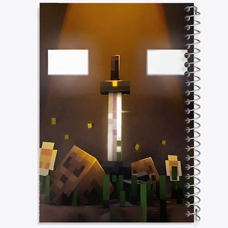 دفتر مشق 50 برگ خندالو طرح ماینکرافت (Minecraft) کد F3485