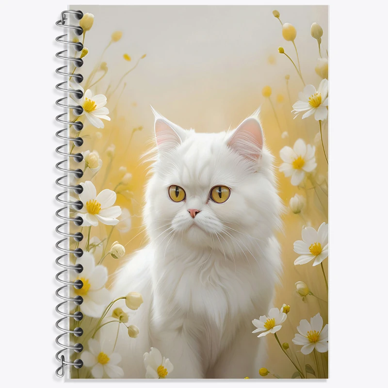 دفتر زبان دوخط 50 برگ خندالو طرح گربه کد F10036