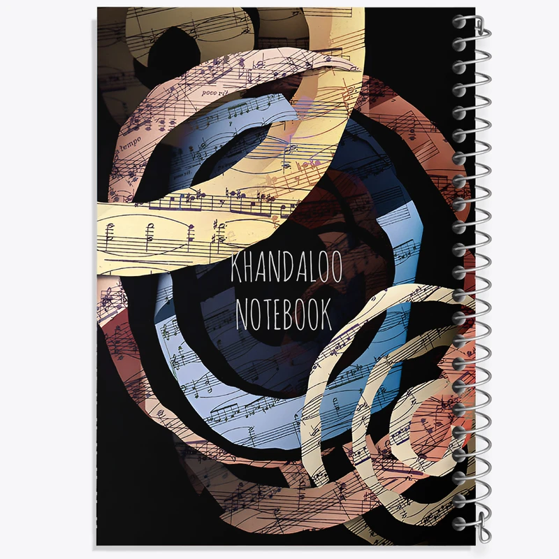دفتر مشق 100 برگ خندالو طرح نت موسیقی کد N8088