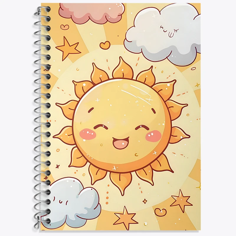 دفتر زبان دوخط 50 برگ خندالو طرح خورشید بانمک کد N6814