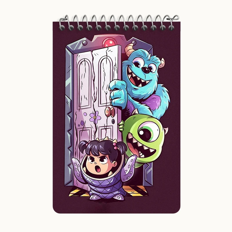 دفتر یادداشت 50 برگ خندالو طرح کارخانه هیولاها کد F8356