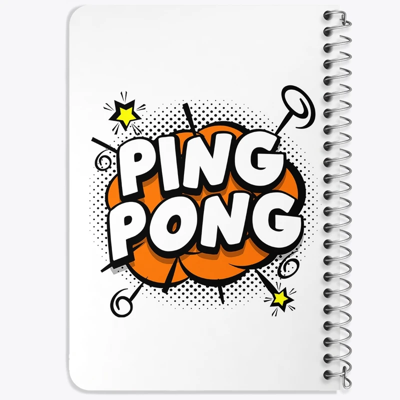 دفتر یادداشت 50 برگ خندالو طرح پینگ پنگ Ping Pong کد 27994