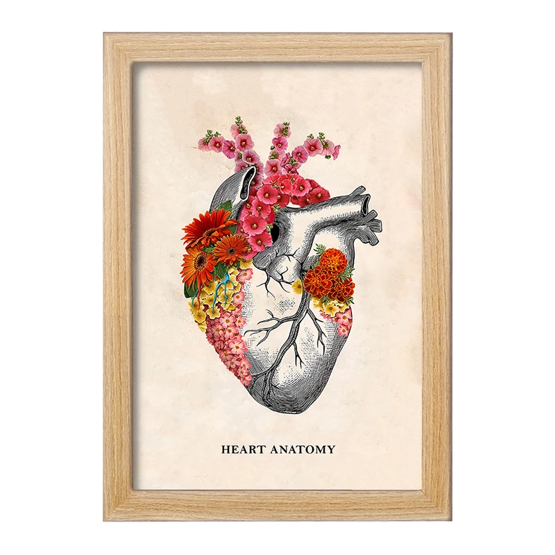 تابلو خندالو طرح آناتومی قلب (Heart Anatomy) کد F14024
