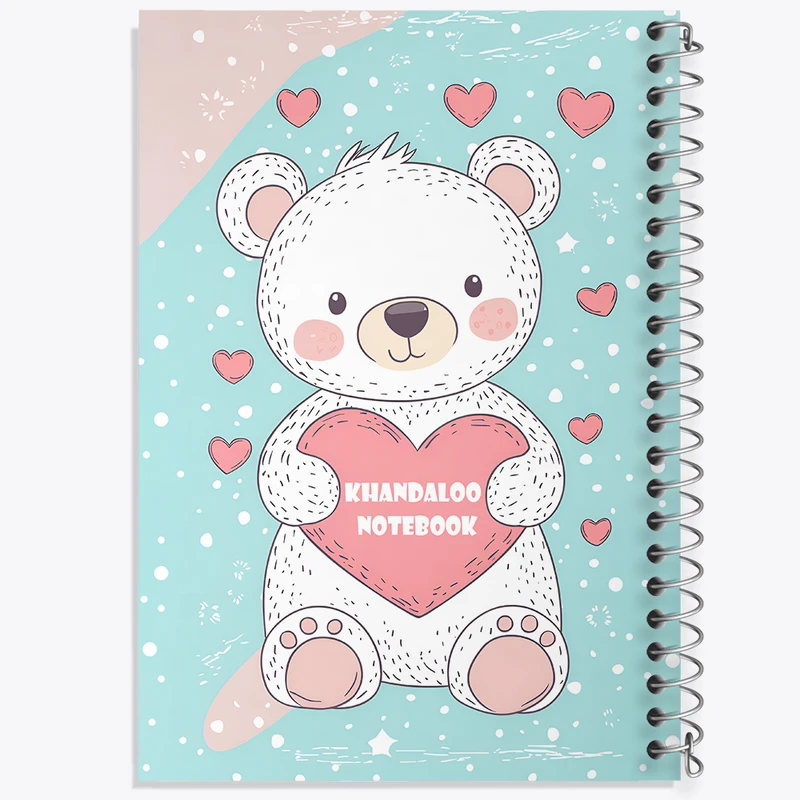 دفتر مشق 50 برگ خندالو طرح خرس بامزه کد N6917