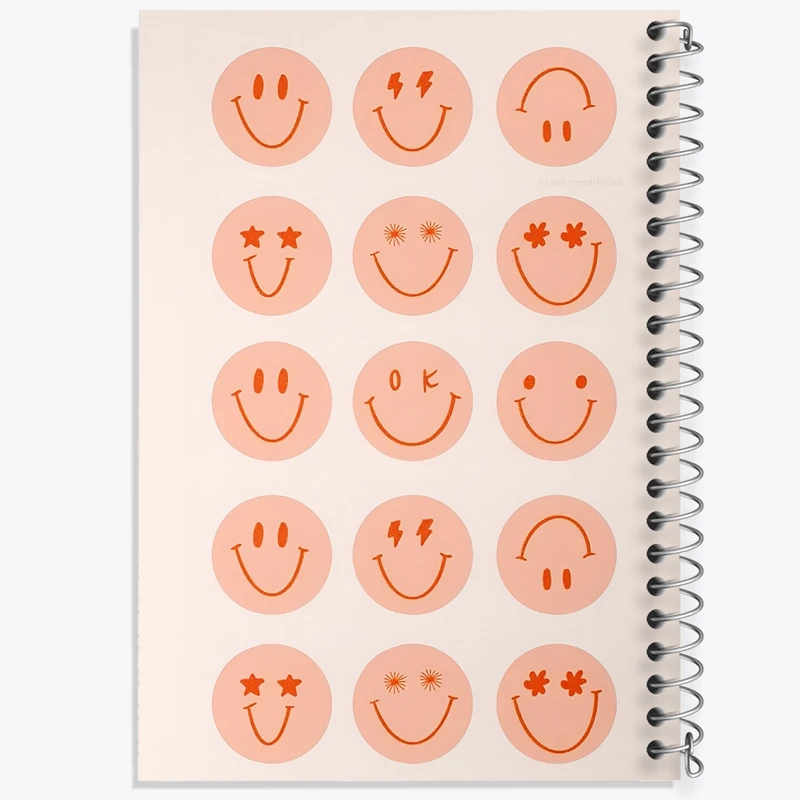 دفتر شطرنجی 50 برگ خندالو طرح ایموجی (Emoji) کد N8641