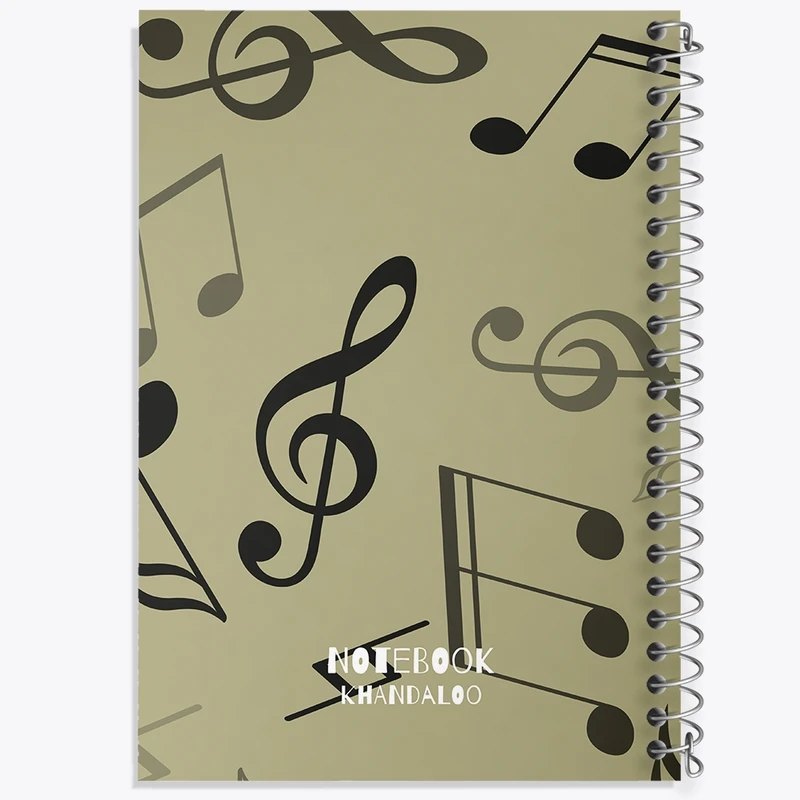 دفتر طراحی 50 برگ خندالو طرح نت موسیقی کد N1176