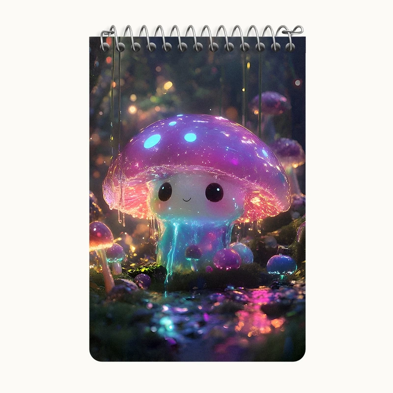 دفتر یادداشت 50 برگ خندالو طرح قارچ بامزه کد F11514