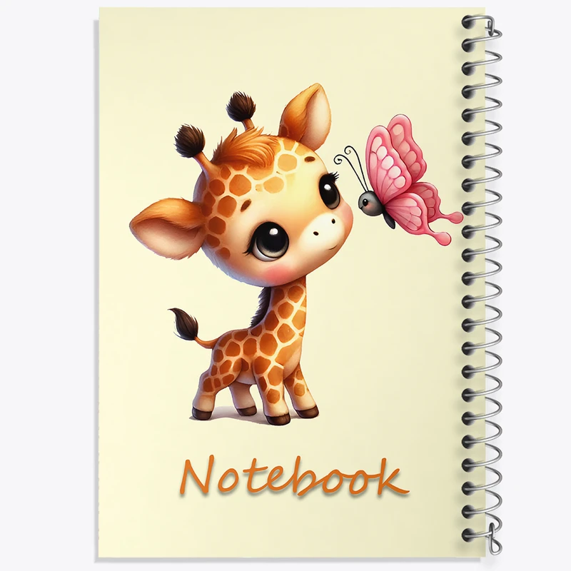 دفتر مشق 100 برگ خندالو طرح زرافه بامزه کد N6687