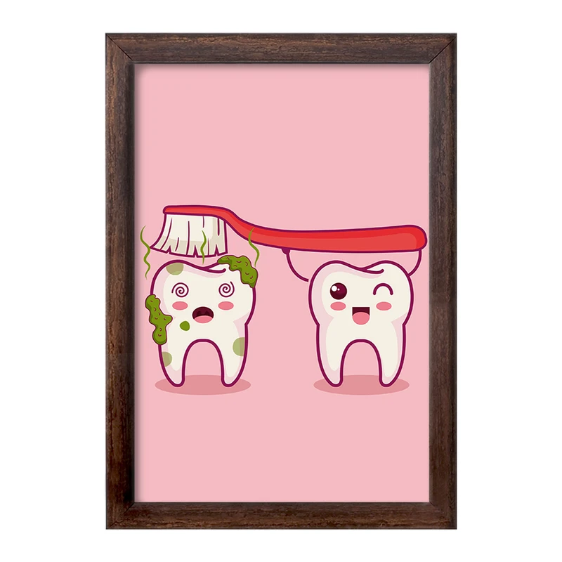 تابلو خندالو طرح دندان و دندان پزشکی کودکانه کد 36760
