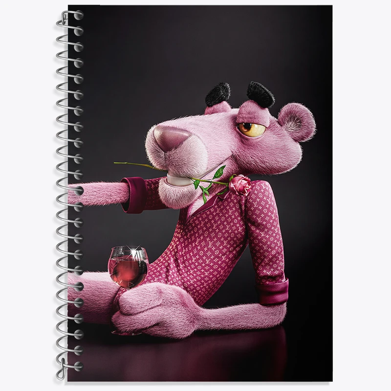 دفتر نت موسیقی 50 برگ خندالو طرح پلنگ صورتی (Pink Panter) کد N7919