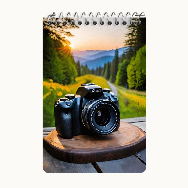 دفتر یادداشت 50 برگ خندالو طرح دوربین عکاسی کد F7512