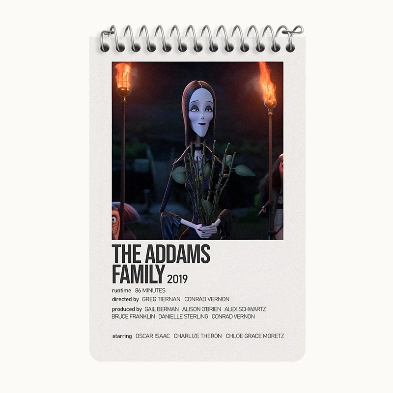 دفتر یادداشت 50 برگ خندالو طرح خانواده آدامز (The Addams Family) کد F13412