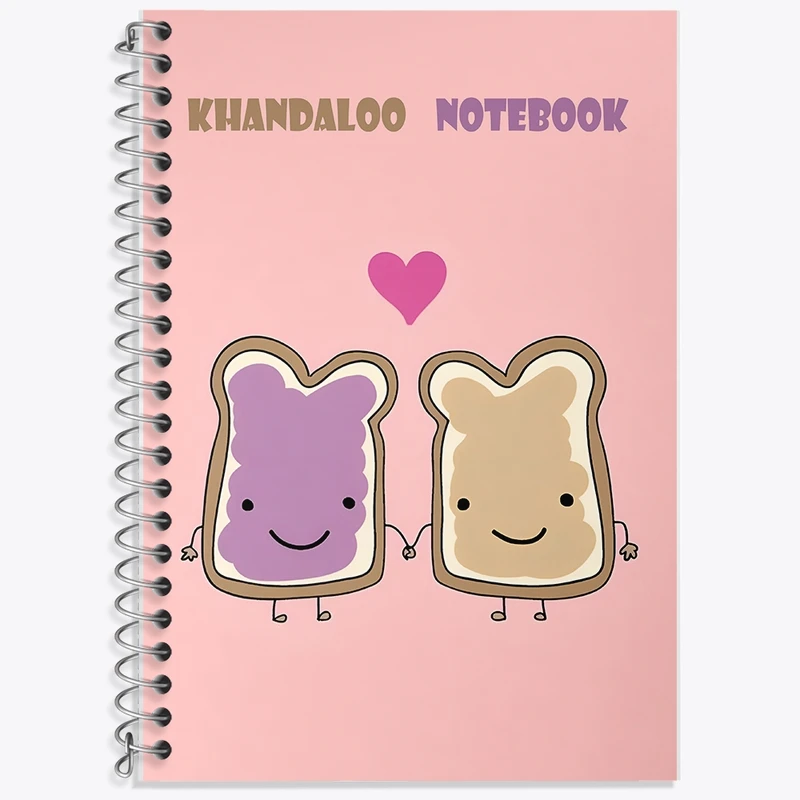 دفتر زبان 50 برگ خندالو مدل سه خط طرح عاشقانه کد N7382