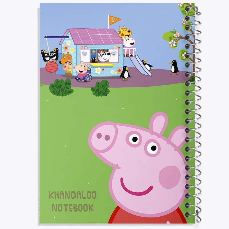 دفتر ژورنال نویسی 50 برگ خندالو مدل نقطه ای طرح انیمیشن پپا پیگ (Peppa Pig) کد N9267