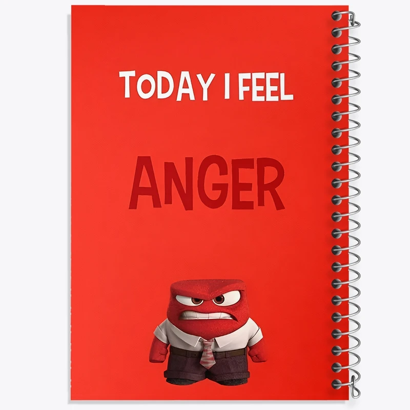 دفتر شطرنجی 50 برگ خندالو طرح اینساید اوت (Anger) کد N8405