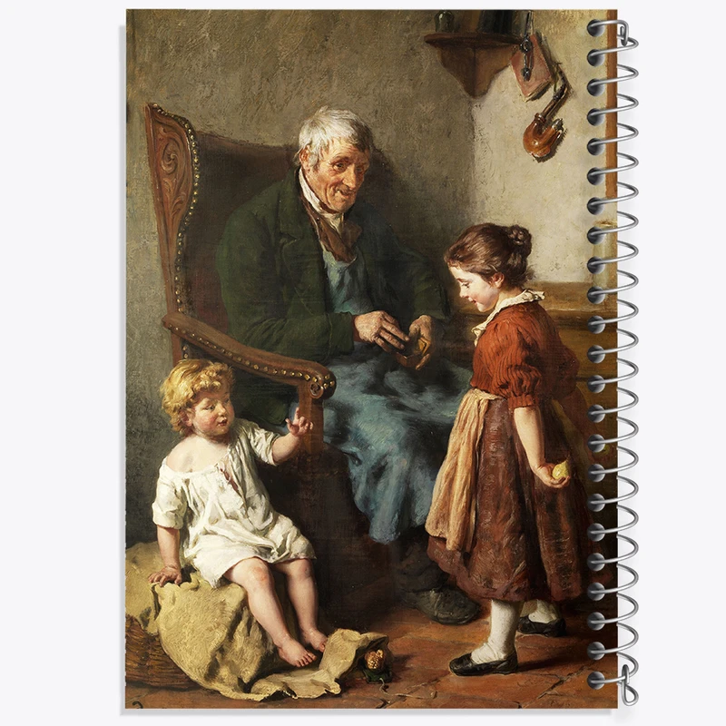 دفتر مشق 100 برگ خندالو طرح نقاشی با پدربزرگ اثر فلیکس شلزینگر کد F12301