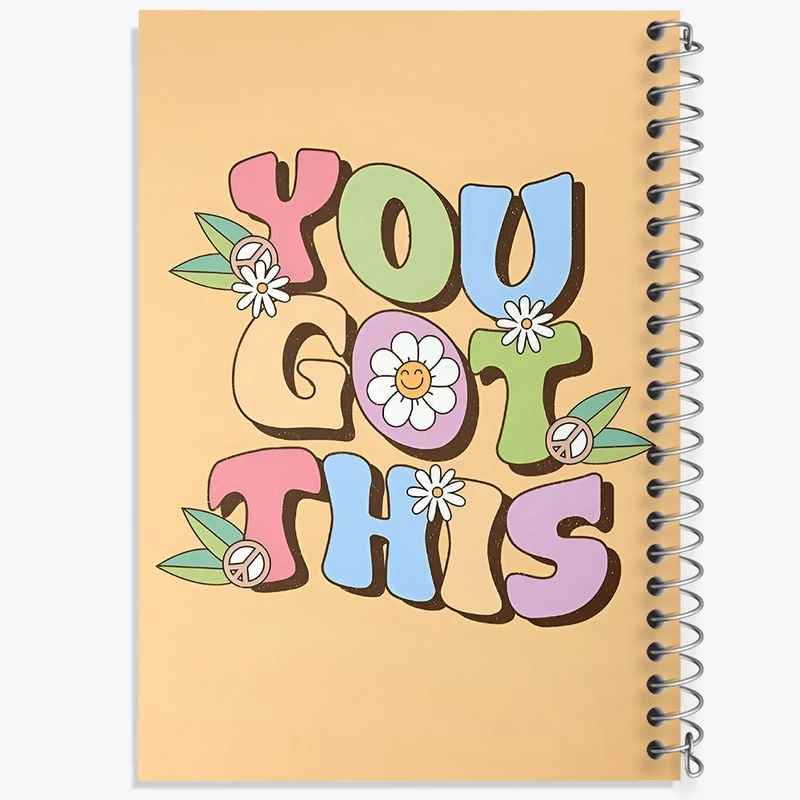 دفتر ژورنال نویسی 50 برگ خندالو مدل نقطه ای طرح انگیزشی کد N8523