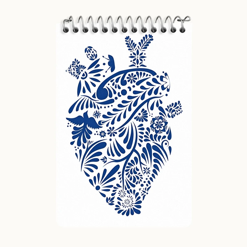 دفتر یادداشت 50 برگ خندالو طرح قلب مینیمال کد F4988