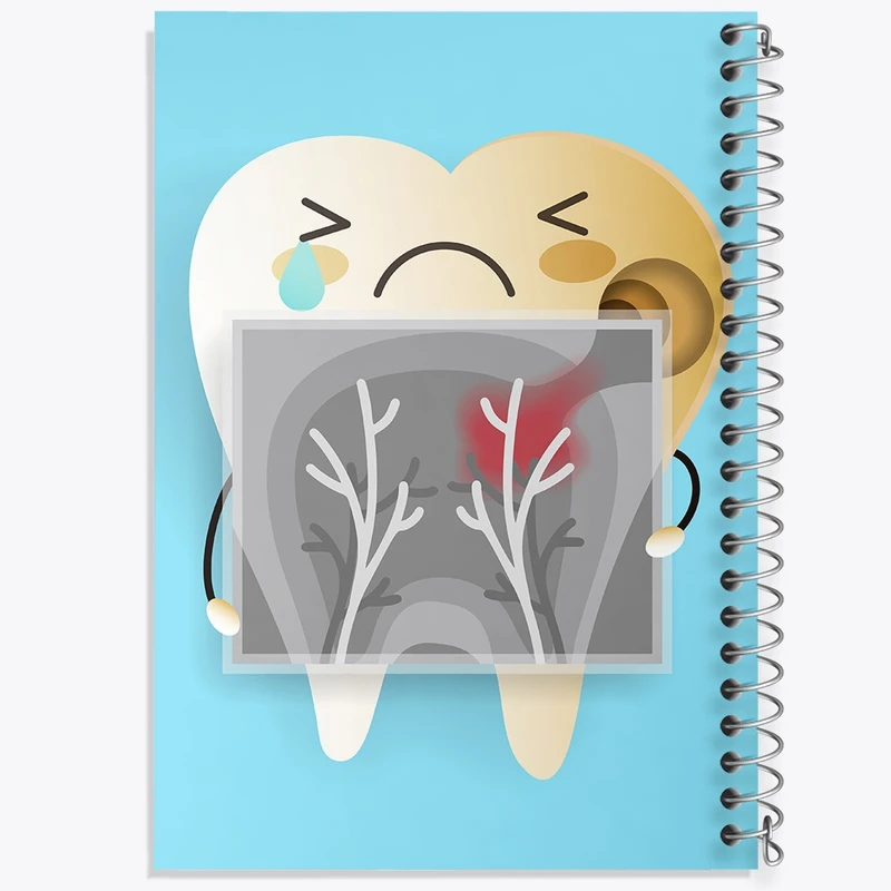 دفتر طراحی 50 برگ خندالو طرح دندان و دندان پزشکی کودکانه کد 36706