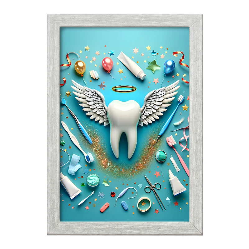 تابلو خندالو طرح دندان و دندان پزشکی کودکانه کد F9820