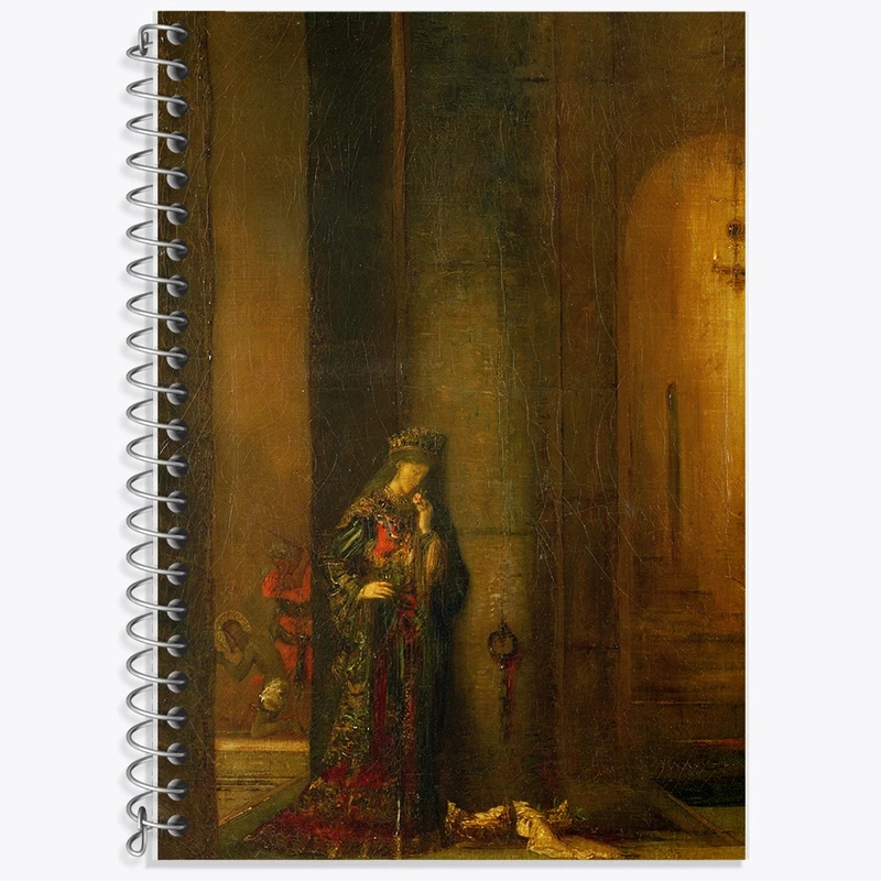 دفتر زبان 50 برگ خندالو مدل سه خط طرح نقاشی سالومه در زندان  اثر گوستاو مورو کد F12291