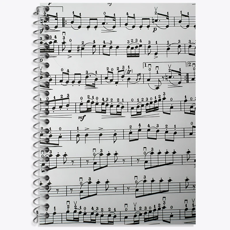 دفتر زبان دوخط 50 برگ خندالو طرح نت موسیقی کد N8082