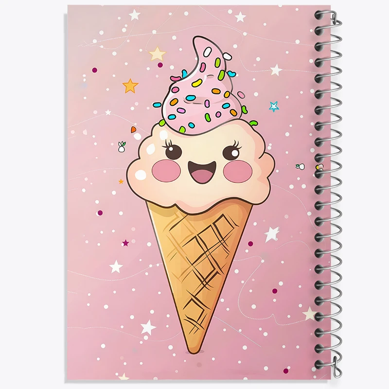 دفتر مشق 50 برگ خندالو طرح بستنی بامزه کد N6180