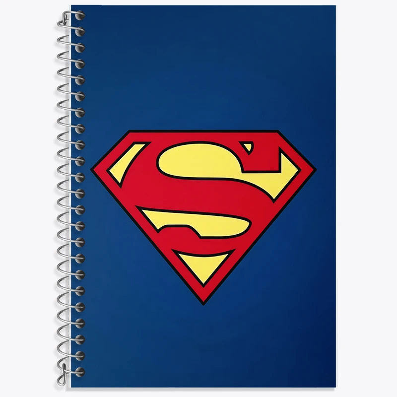 دفتر زبان 50 برگ خندالو مدل دو خط طرح سوپر من کد F10341