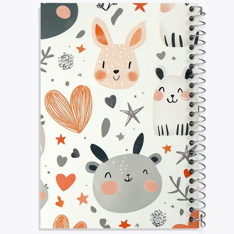 دفتر طراحی 50 برگ خندالو طرح حیوانات بامزه کد N6810