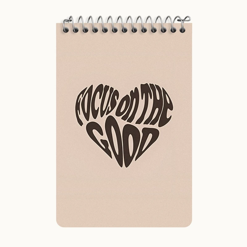 دفتر یادداشت 50 برگ خندالو طرح Focus On The Good کد F3915