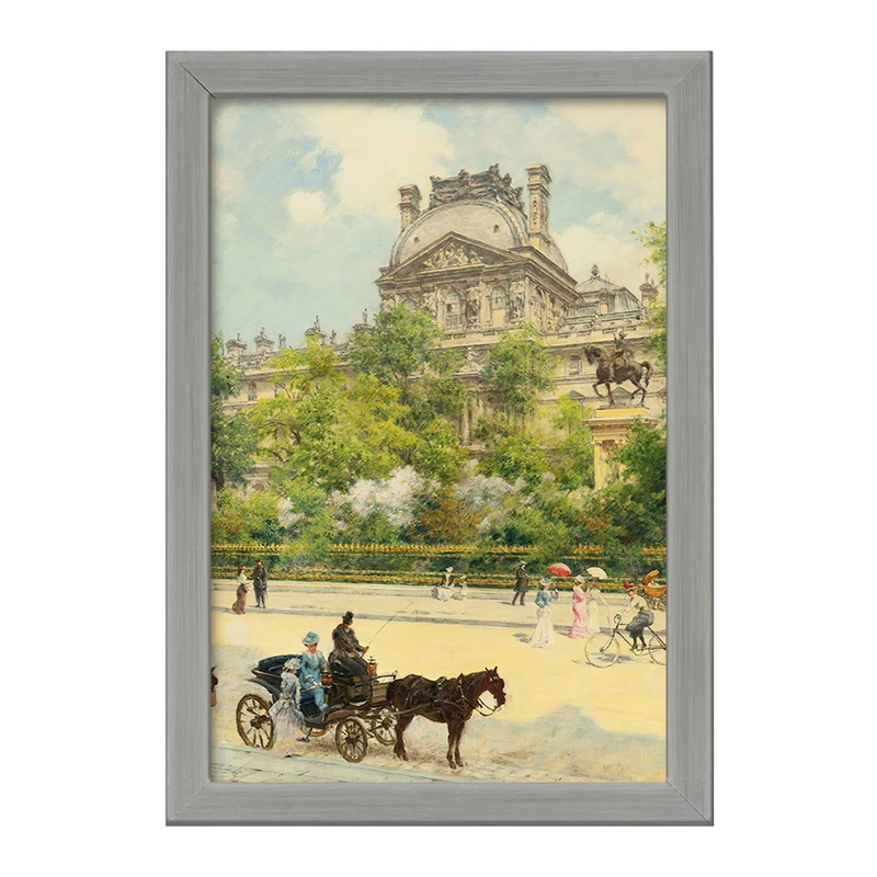 تابلو خندالو طرح نقاشی میدان لوور اثر لویی بیرود کد F12300