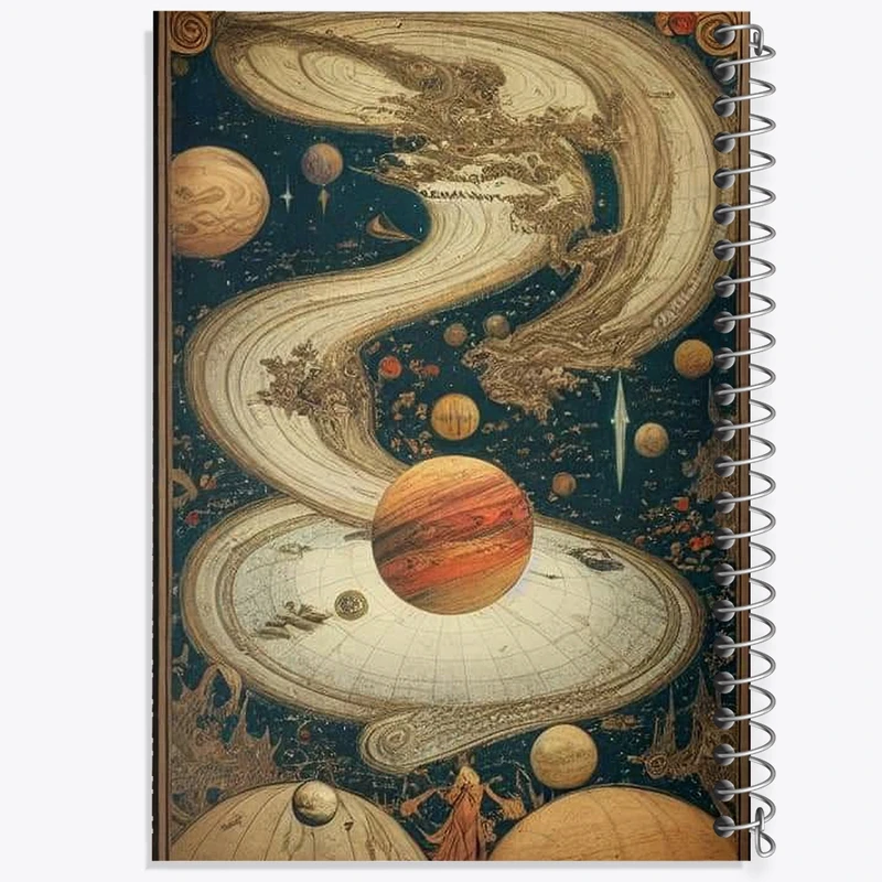 دفتر لیست خرید 50 برگ خندالو طرح منظومه شمسی کد F10553