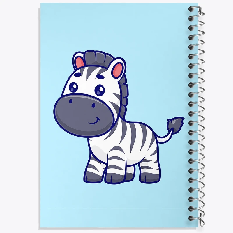 دفتر طراحی 50 برگ خندالو طرح حیوانات بامزه گورخر کد 29728