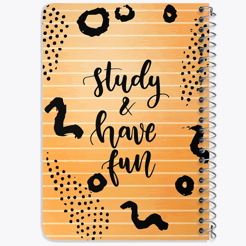 دفتر یادداشت 50 برگ خندالو طرح Study And Have Fun کد N77