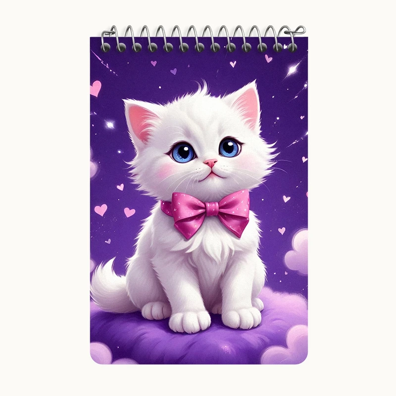 دفتر یادداشت 50 برگ خندالو طرح گربه ملوس کد F5485