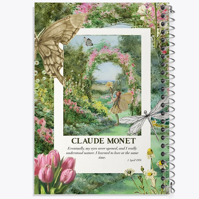 دفتر شطرنجی 50 برگ خندالو طرح کلود مونه (Claude Monet) کد F10712
