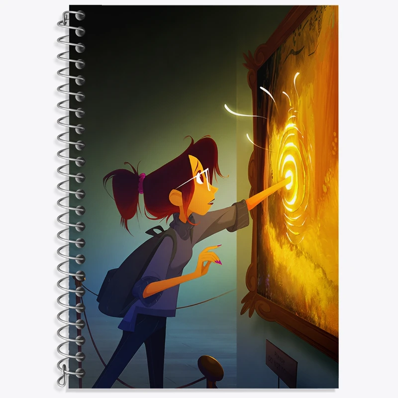 دفتر زبان 50 برگ خندالو مدل سه خط طرح تابلوی جادویی کد N6154