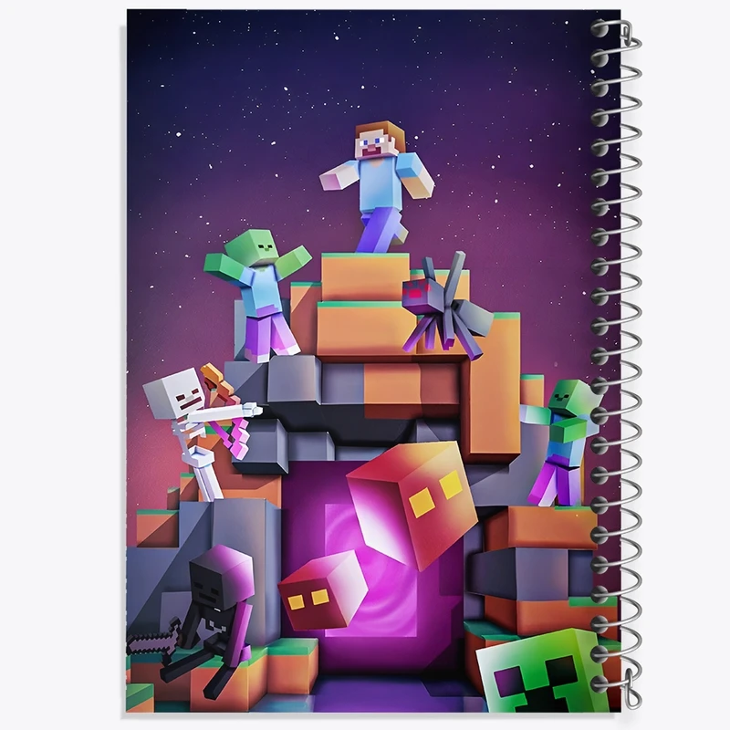 دفتر شطرنجی 50 برگ خندالو طرح ماینکرافت (Minecraft) کد F3517