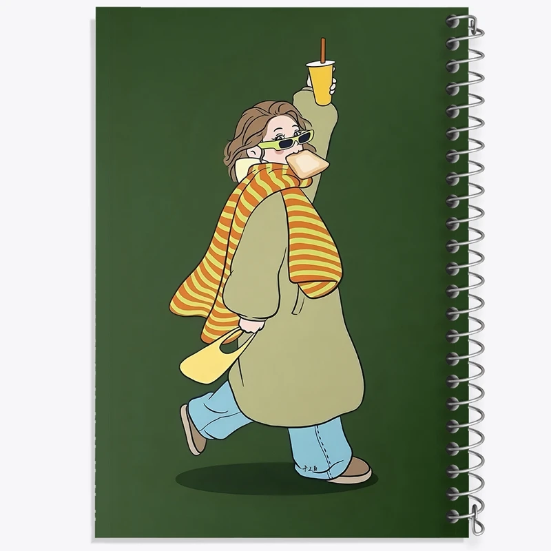 دفتر طراحی 50 برگ خندالو طرح دخترانه فانتزی کد N7449