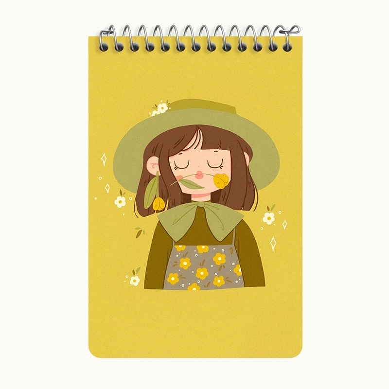 دفتر یادداشت 50 برگ خندالو طرح دخترانه کد F8374