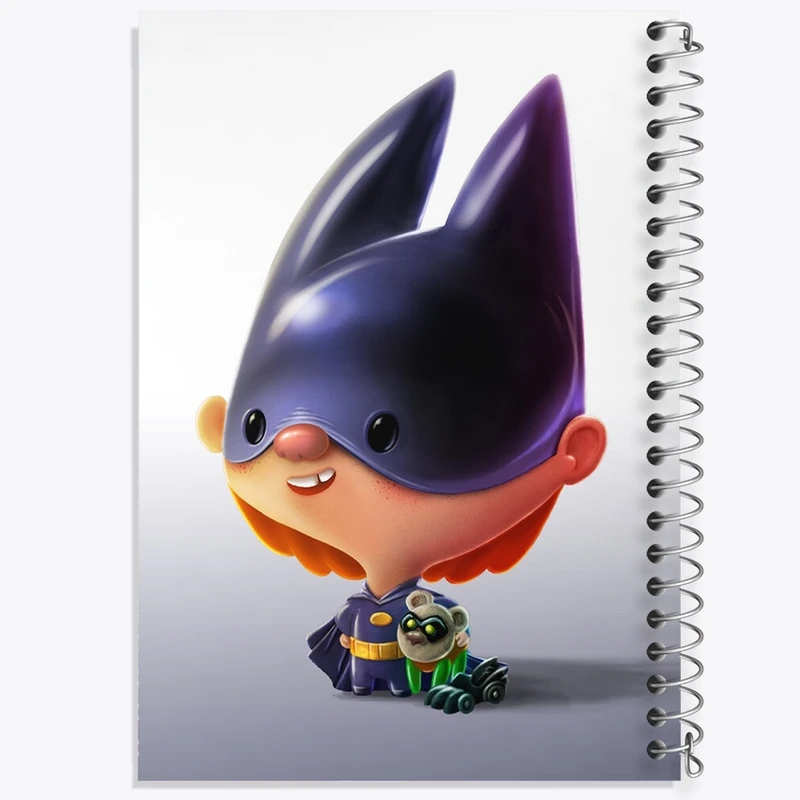 دفتر طراحی 50 برگ خندالو طرح بتمن (Batman) کد F392