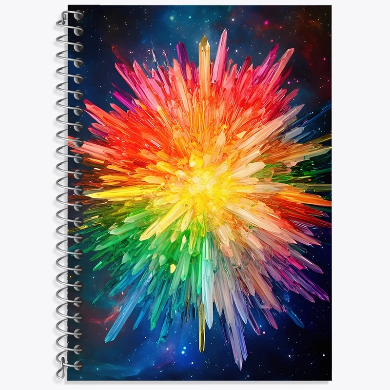 دفتر لغت 50 برگ خندالو طرح کریستال رنگی کد N7138