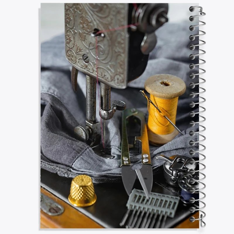 دفتر طراحی 50 برگ خندالو طرح خیاطی و چرخ خیاطی کد F1488