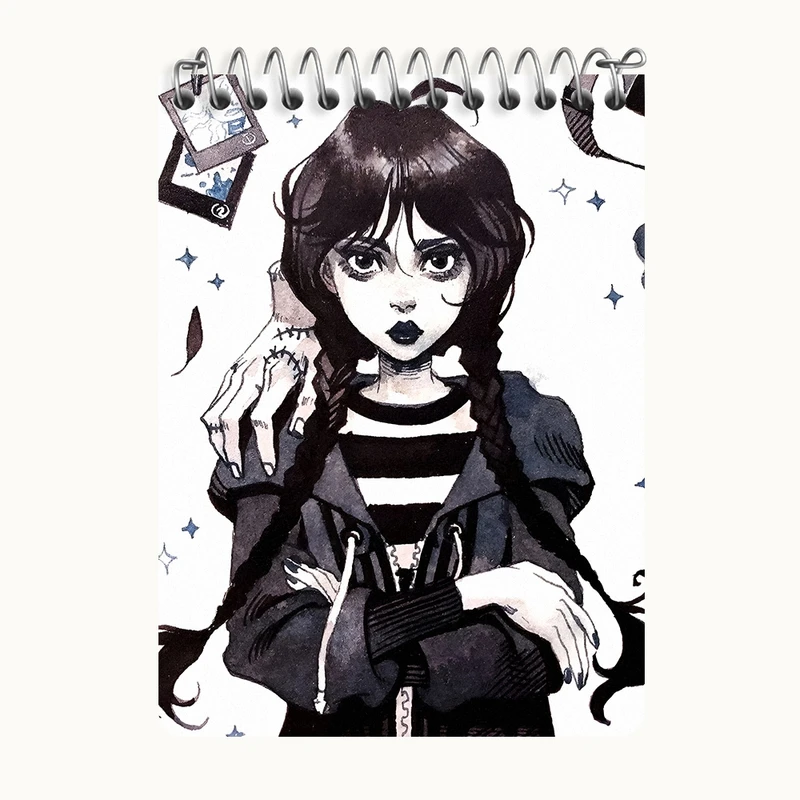 دفتر یادداشت 50 برگ خندالو طرح ونزدی (Wednesday) کد N3128