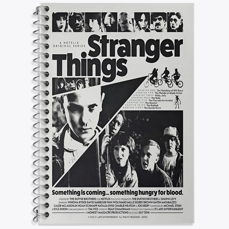 دفتر زبان دوخط 50 برگ خندالو طرح استرنجر تینگز (Stranger Things) کد F13503