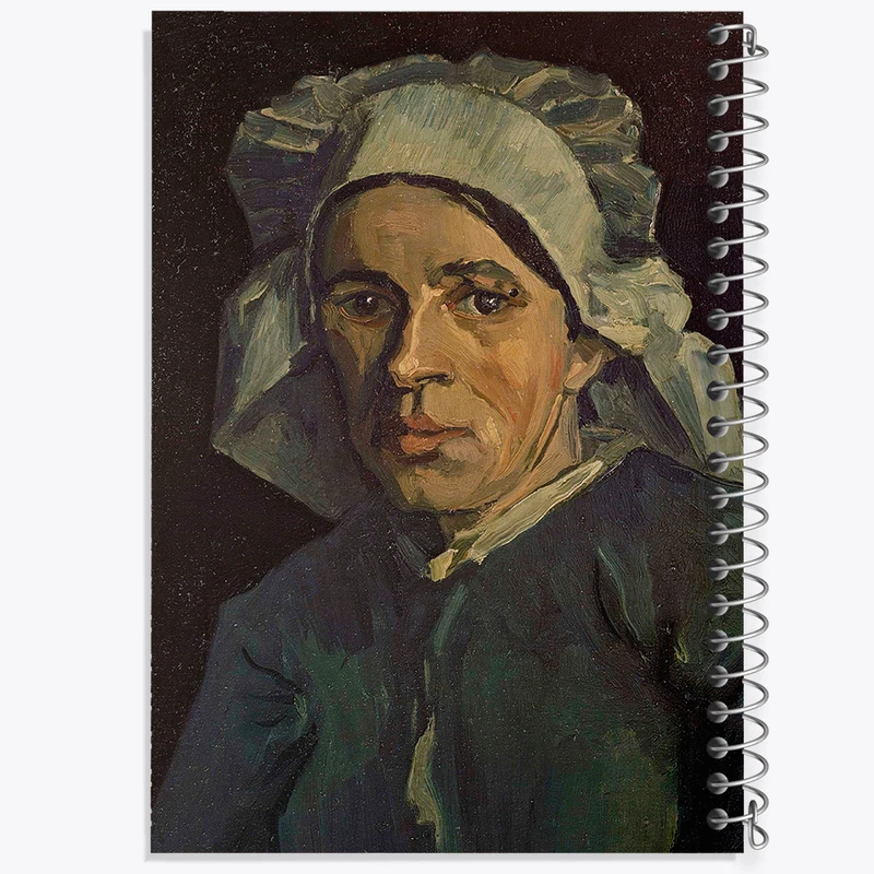 دفتر نقاشی 50 برگ خندالو طرح نقاشی سر زن اثر ونسان ونگوگ کد F12434