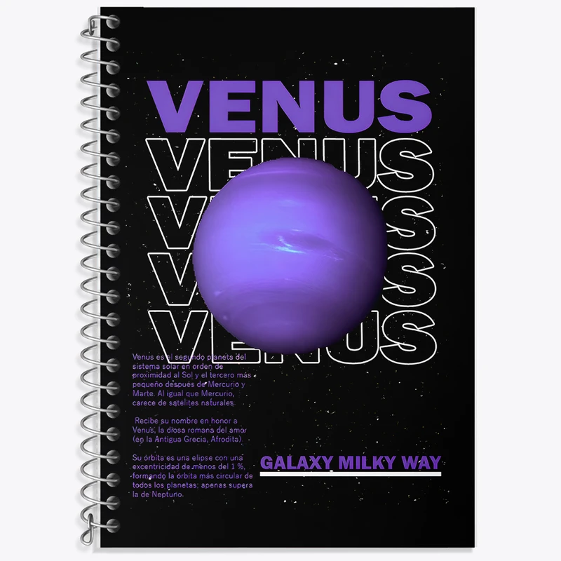 دفتر نت موسیقی 50 برگ خندالو طرح زهره (Venus) کد F10665