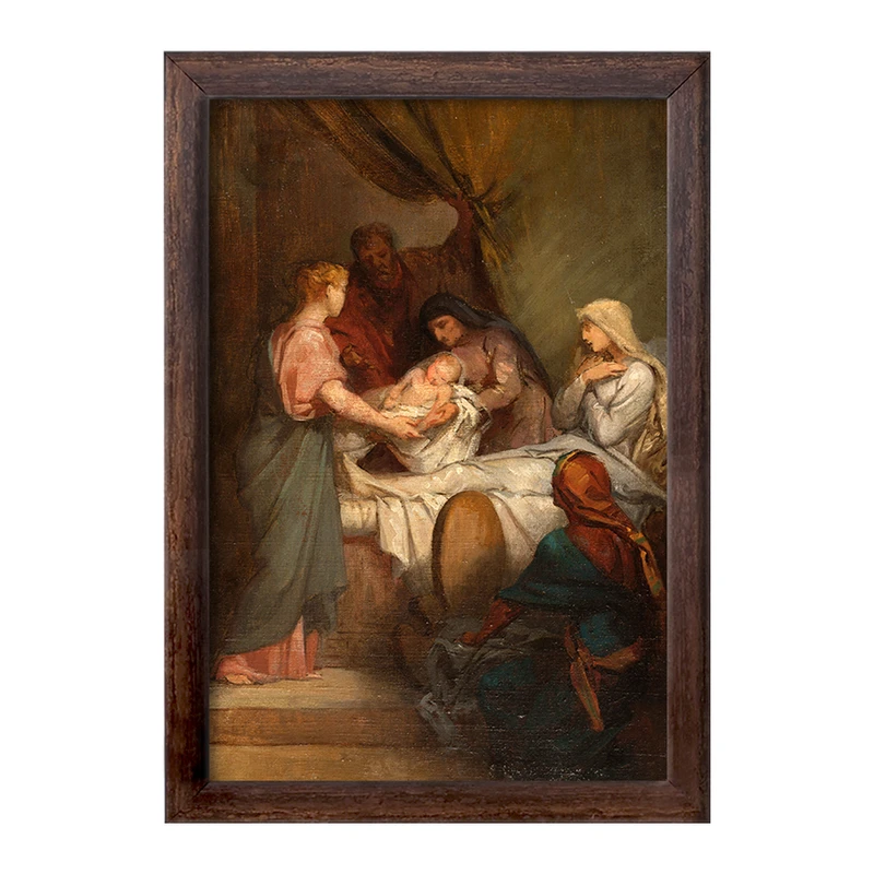 تابلو خندالو طرح نقاشی تولد باکره اثر نلی ژاکمارت کد F12452